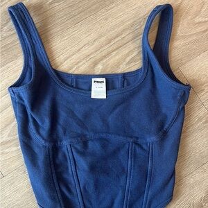 PINK Victoria's Secret Navy Blue Women's Top corset M